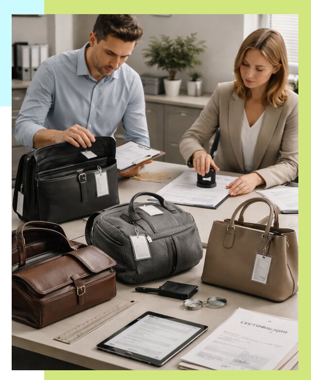 Сертификация сумок в Евпатории от 7900 руб. | Алешин-Евп