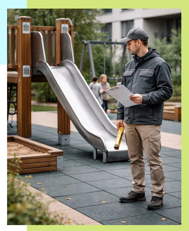 Сертификация детских площадок в Евпатории от 26333 р. | Алешин-Евп