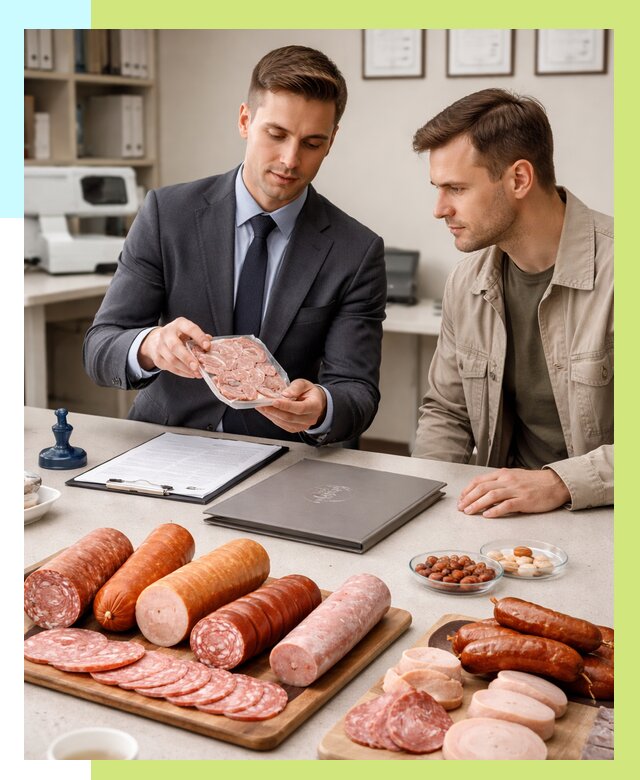 Сертификация колбасных изделий в Евпатории от 7900 р. | Алешин-Евп