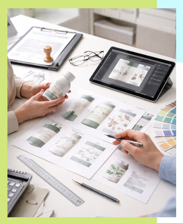 Профессиональная разработка дизайна и текста этикетки продукции в Евпатории