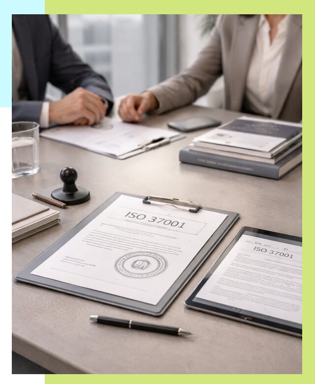 Сертификат ISO 37001 в Евпатории оформить от 126396 р. Алешин-Евп