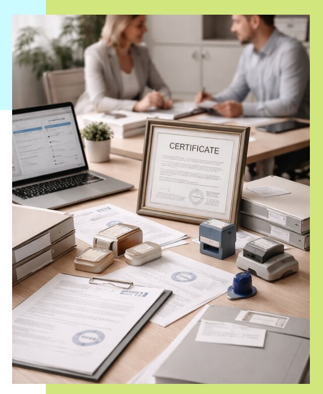 Сертификация компании в Евпатории от 47399 р. | Алешин-Евп — заказ